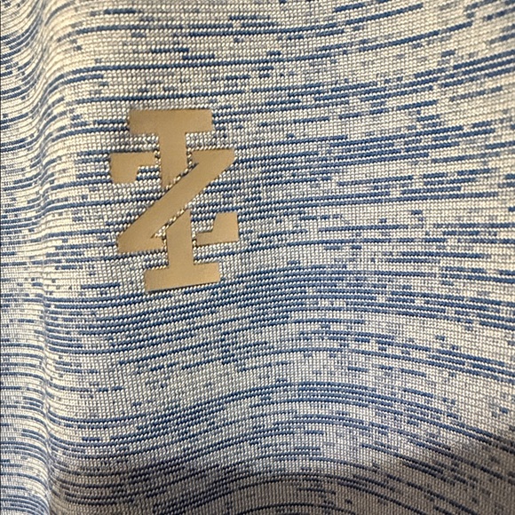 Izod Men's Heathered Blue Polo Golf Shirt - Picture 2 of 5